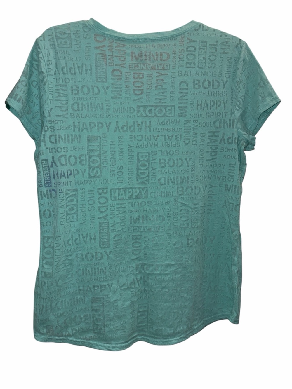 Tek Gear Burnout Motivational Word T-shirt L Mint Green - Picture 3 of 6